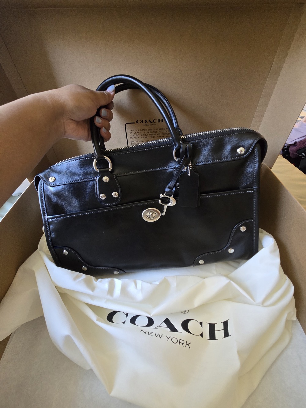 Coach Rhyder Satchel Bag 38 - Picture 4 of 6